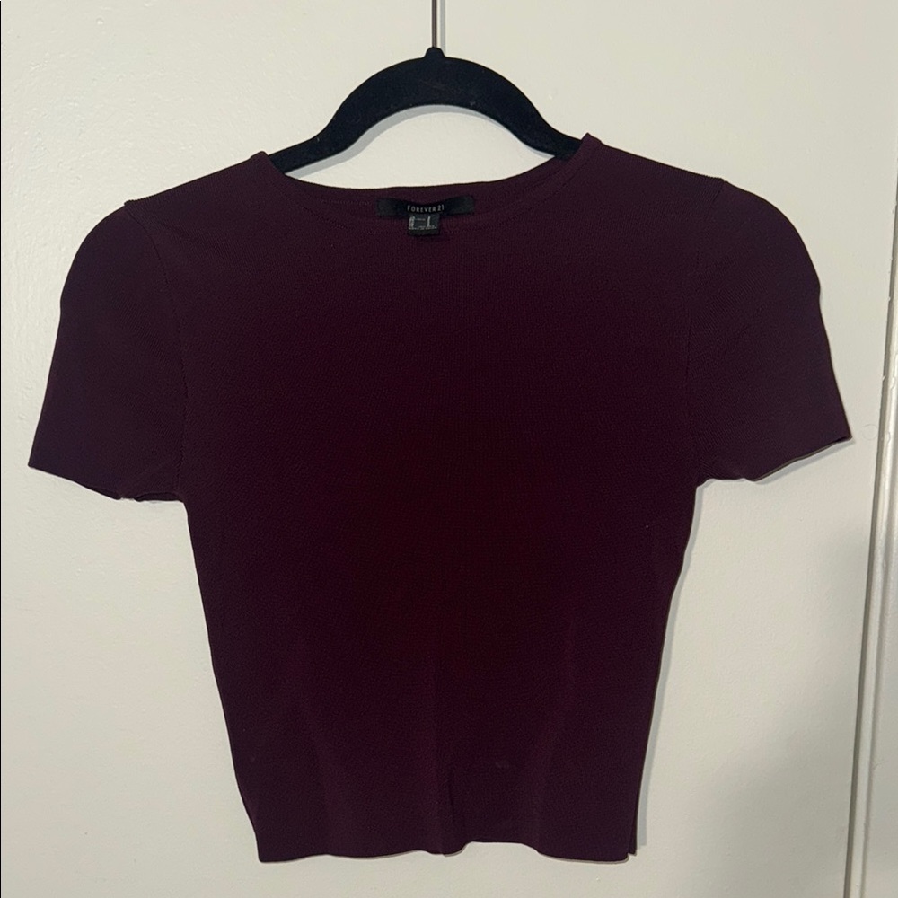 Burgundy Short Sleeve Tee